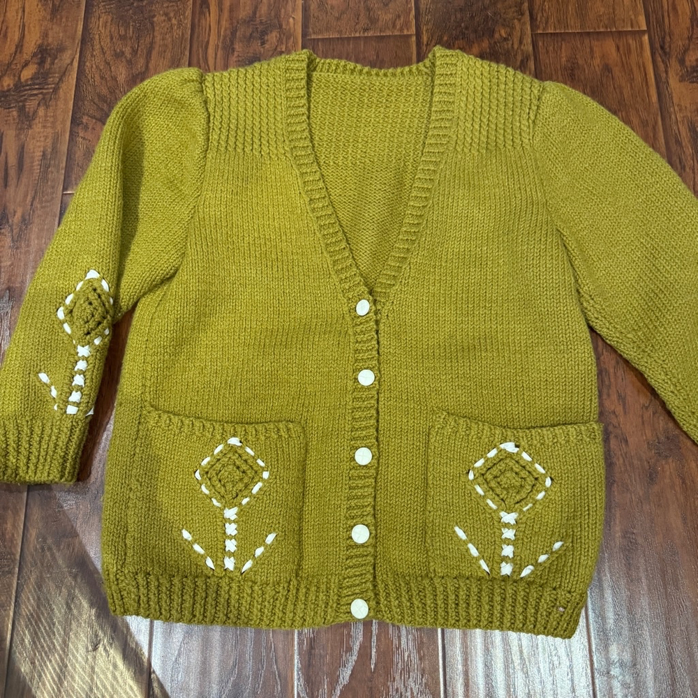 Handmade Women’s Hand Knit Chunky Sweater Cardigan